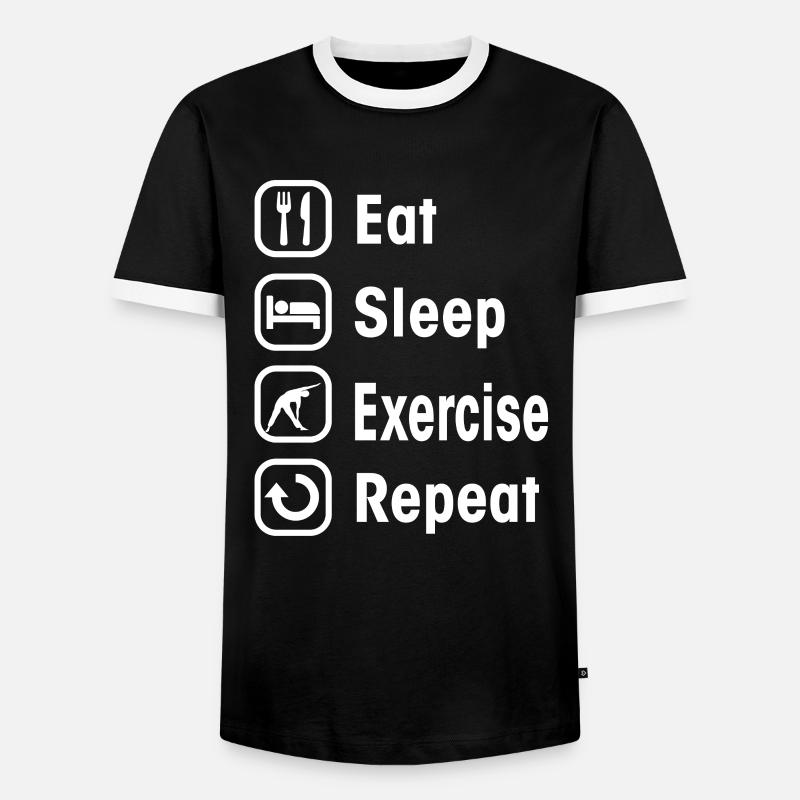 exercise - Men's Ringer Shirt - black/white