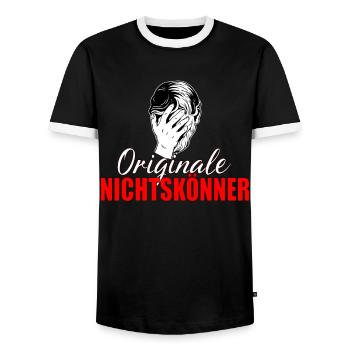 Originale Nichtskönner Handwerk Arbeiter Geschenk - Männer Kontrast-T-Shirt - Schwarz/Weiß - Vorne - AI Model Female 172 light (172cm) & AI Model Male 178 light (178cm)