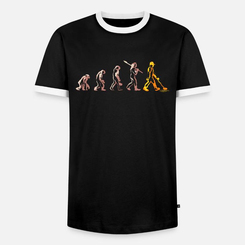 Metalldetektor Evolution - Sondeln & Schatzjäger - Männer Kontrast-T-Shirt - Schwarz/Weiß