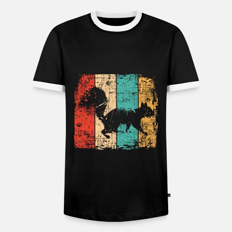 Eichhörnchen - Männer Kontrast-T-Shirt - Schwarz/Weiß