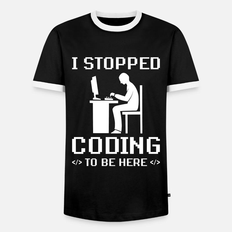 Programmer gift - Men's Ringer Shirt - black/white