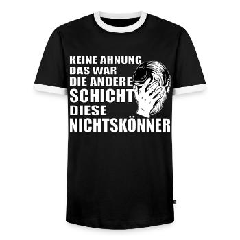 Originale Nichtskönner Handwerk Arbeiter Geschenk - Männer Kontrast-T-Shirt - Schwarz/Weiß - Vorne - AI Model Female 172 light (172cm) & AI Model Male 178 light (178cm)