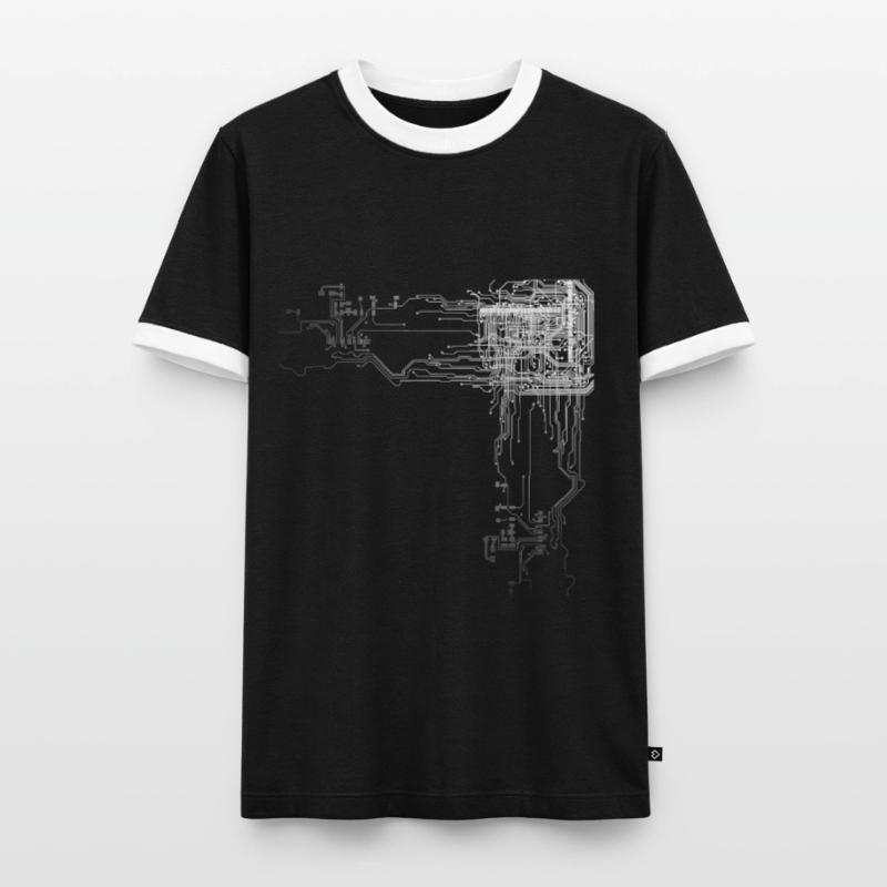 Programmierer CPU Nerd Computerprogrammierer Männer Kontrast-T-Shirt