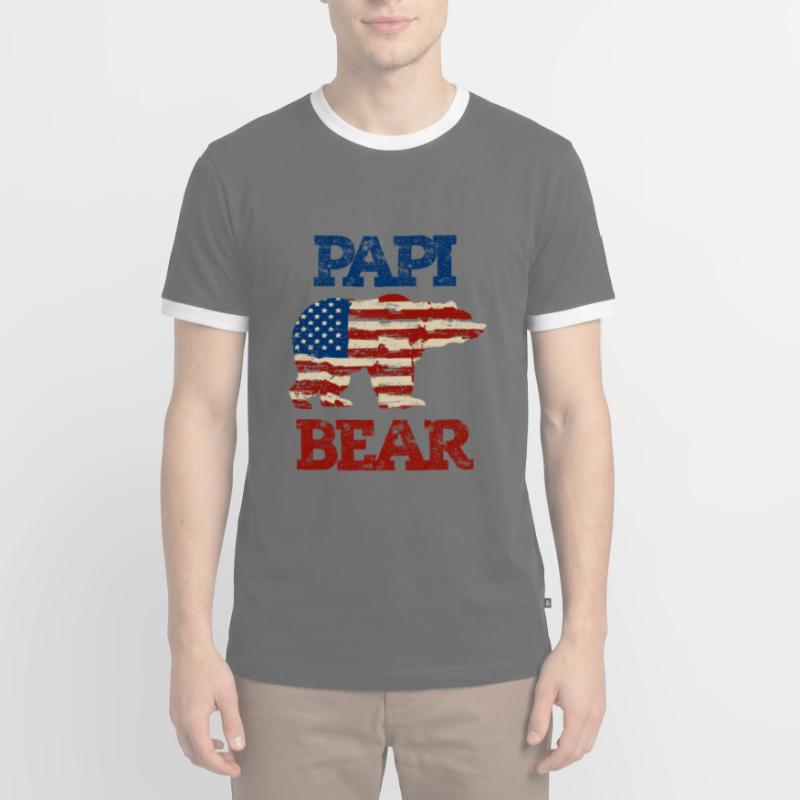 Rainbow PAPI Shirt, Retro PAPI, PAPI Sunset, PAPI Männer Kontrast-T-Shirt