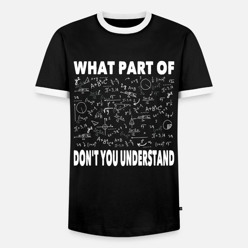 Math Math Exercices Mathématicien Cadeau - T-shirt contrasté Homme - noir/blanc
