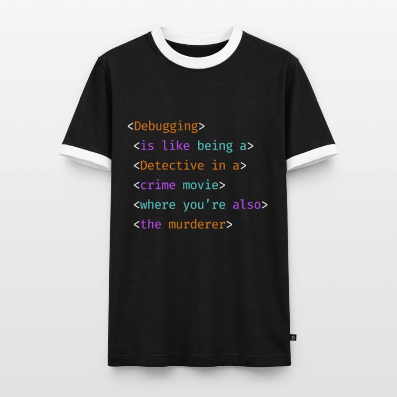 99 Little Bugs In The Code Programmer Coding Men's Ringer Shirt
