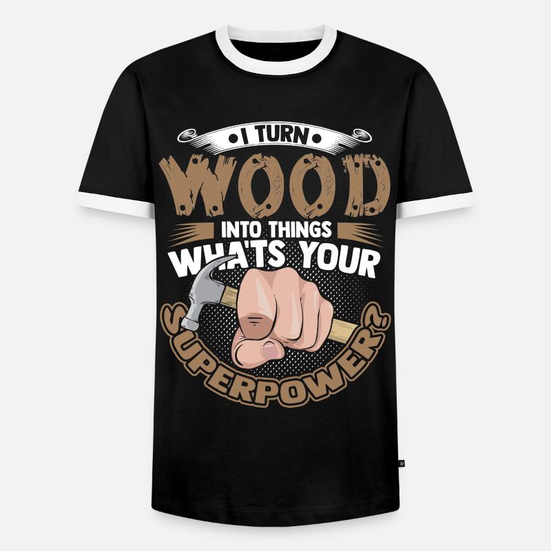 Zimmermann Carpenter Zimmerer - Männer Kontrast-T-Shirt - Schwarz/Weiß