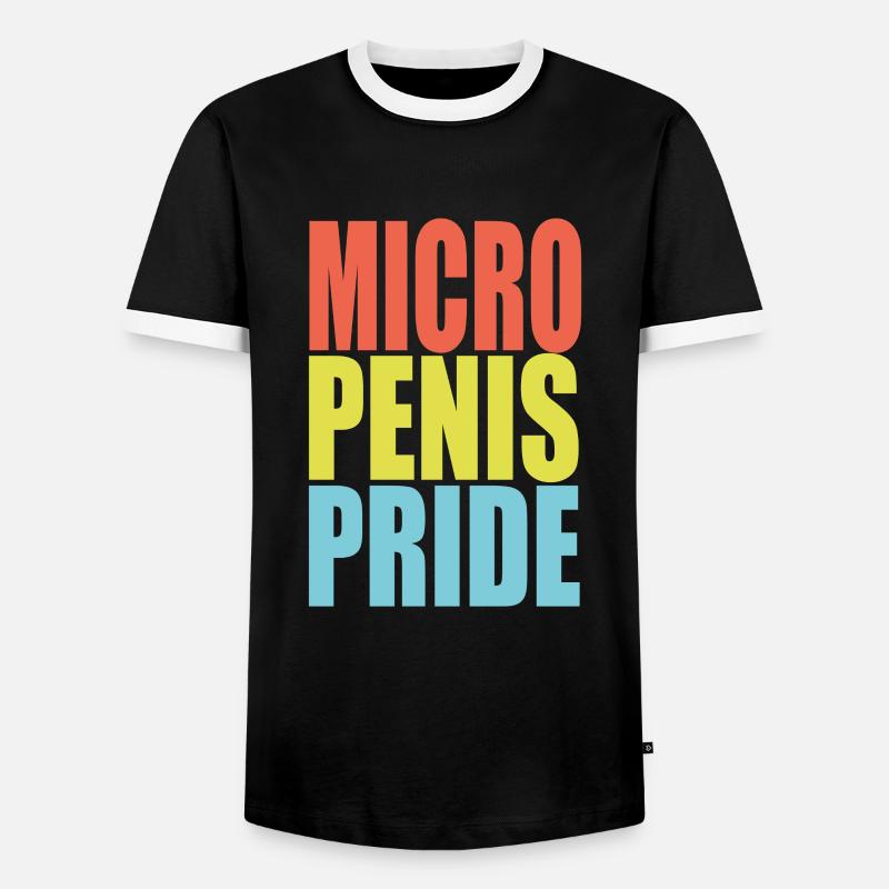 Micro penis pride - Men's Ringer Shirt - black/white