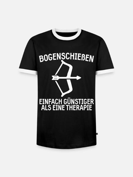 Bogensport Bogenschiessen Langbogen Geschenk - Männer Kontrast-T-Shirt - Schwarz/Weiß