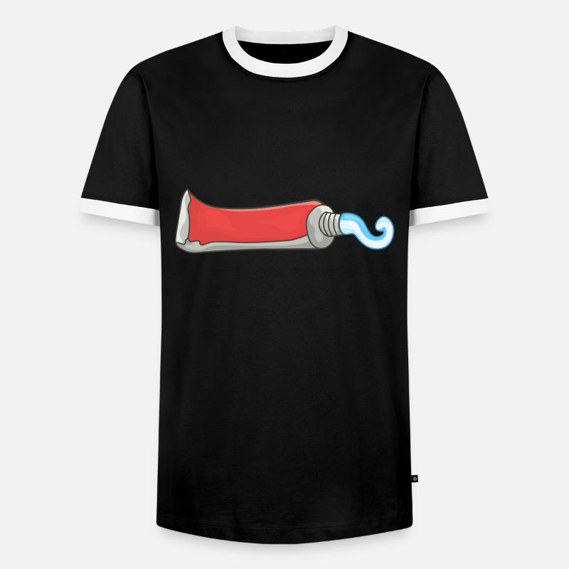 toothpaste - Men's Ringer Shirt - black/white