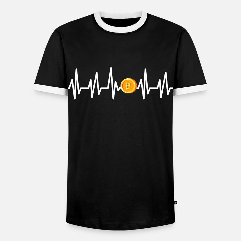 bitcoin - Men's Ringer Shirt - black/white