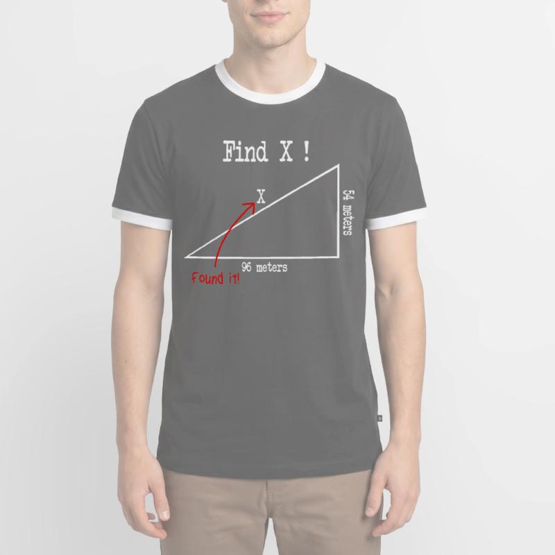 Math Math Meme Find X Found It Pythagore T-shirt contrasté Homme