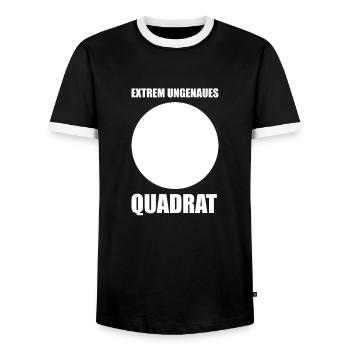 Mathe Mathematik Witz extrem ungenaues Quadrat - Männer Kontrast-T-Shirt - Schwarz/Weiß - Vorne - AI Model Female 172 light (172cm) & AI Model Male 178 light (178cm)