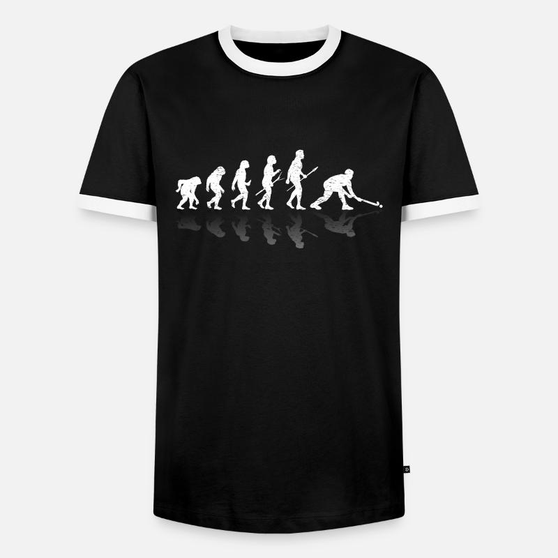 Field Hockey Evolution - Men's Ringer Shirt - black/white
