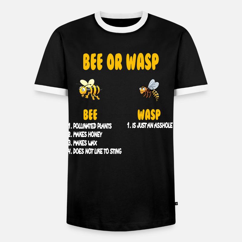 Bee or Wasp - Men's Ringer Shirt - black/white