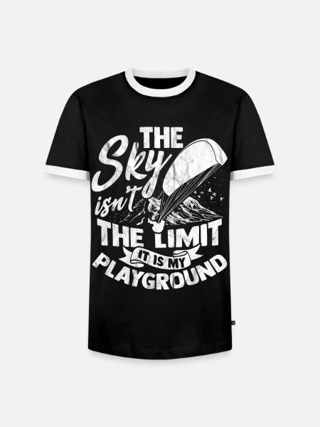 Paragliding - Männer Kontrast-T-Shirt - Schwarz/Weiß
