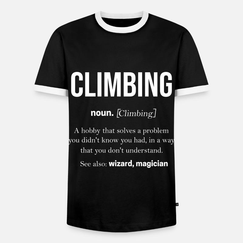 Klettern - Männer Kontrast-T-Shirt - Schwarz/Weiß