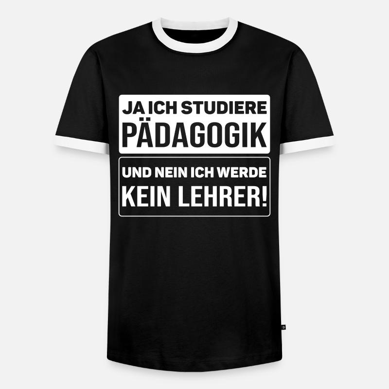 Pädagogikstudent Pädagogik Studium Studierende - Männer Kontrast-T-Shirt - Schwarz/Weiß