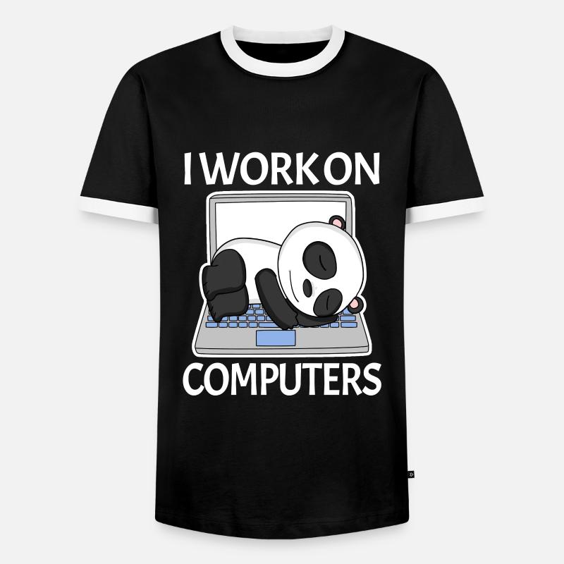 Computer Nerd Programmierer Herren Geschenk - Männer Kontrast-T-Shirt - Schwarz/Weiß