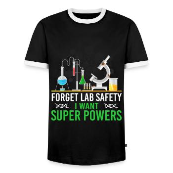 Lustiges Chemiker Spruch Design - Männer Kontrast-T-Shirt - Schwarz/Weiß - Vorne - AI Model Female 172 light (172cm) & AI Model Male 178 light (178cm)