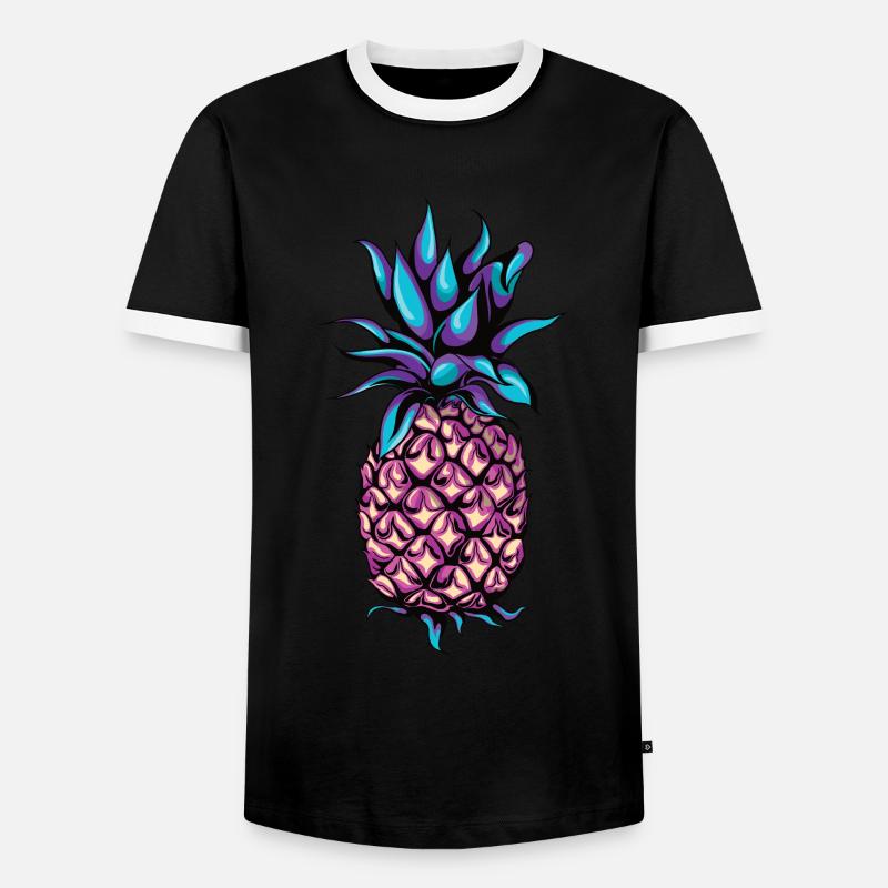 pineapple - Men's Ringer Shirt - black/white