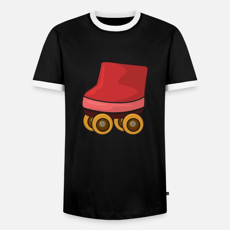 Roller skate roller skating - Men's Ringer Shirt - black/white