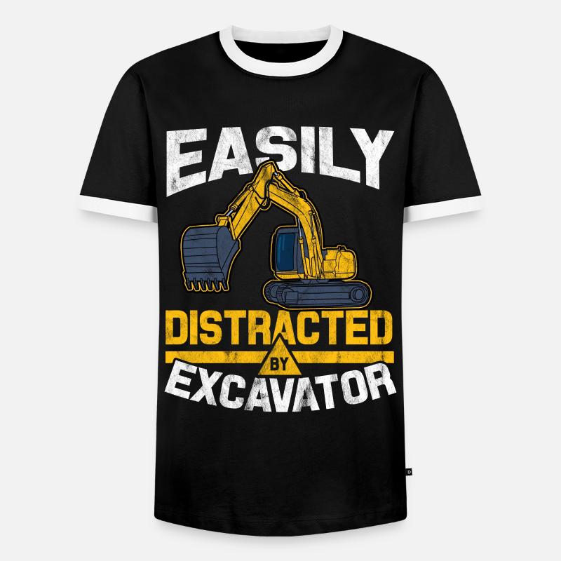 Bagger - Männer Kontrast-T-Shirt - Schwarz/Weiß