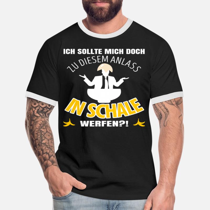 Anti Dressedcode Gast | Scherz Outfit | In Schale Männer Kontrast-T-Shirt