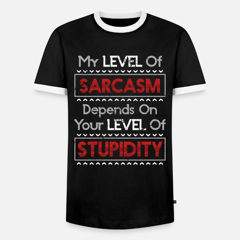 Sarkasmus Ironisch - Männer Kontrast-T-Shirt - Schwarz/Weiß