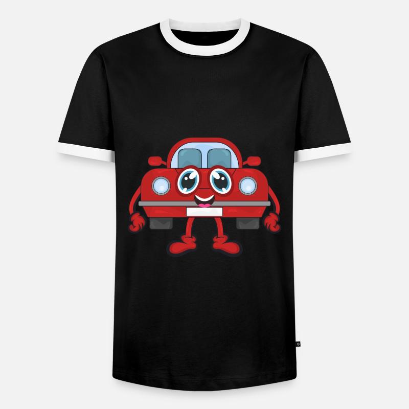 Auto - Männer Kontrast-T-Shirt - Schwarz/Weiß