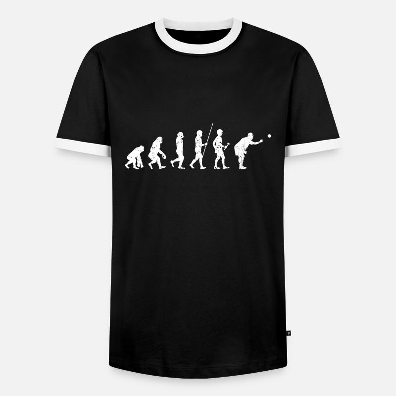 Boule Petanque Boccia Evolution - T-shirt contrasté Homme - noir/blanc