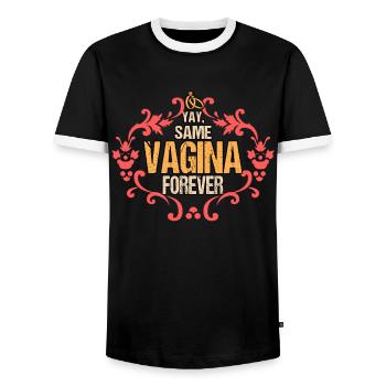 Enterrement de vie de garçon Mariée Célibataire - T-shirt contrasté Homme - noir/blanc - Devant - AI Model Female 172 light (172cm) & AI Model Male 178 light (178cm)