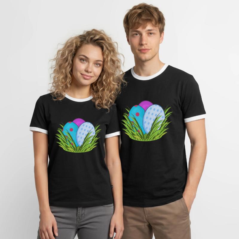 Easter Easter eggs Easter nest Men's Ringer Shirt