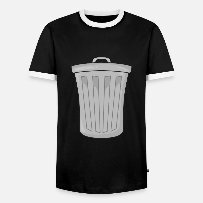 Garbage bin garbage - Men's Ringer Shirt - black/white