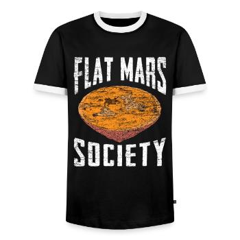 Astronomie Mars - Männer Kontrast-T-Shirt - Schwarz/Weiß - Vorne - AI Model Female 172 light (172cm) & AI Model Male 178 light (178cm)