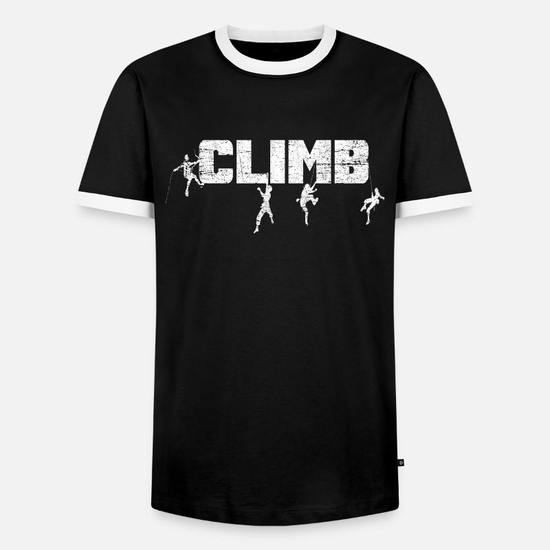 Climbing climber gift - Men's Ringer Shirt - black/white