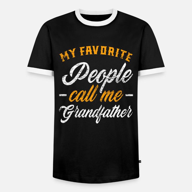 Stolzer Opa - Männer Kontrast-T-Shirt - Schwarz/Weiß