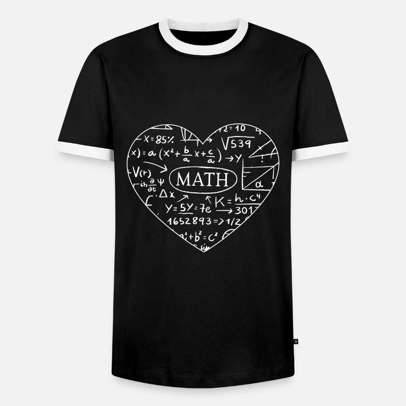 Math math love mathematicians - Men's Ringer Shirt - black/white