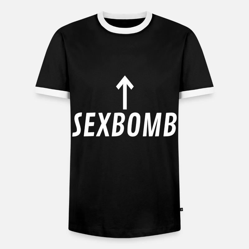 Bombshell - Men's Ringer Shirt - black/white