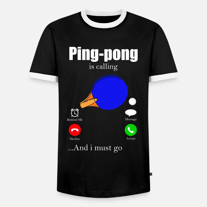Ping-Pong - Men's Ringer Shirt - black/white