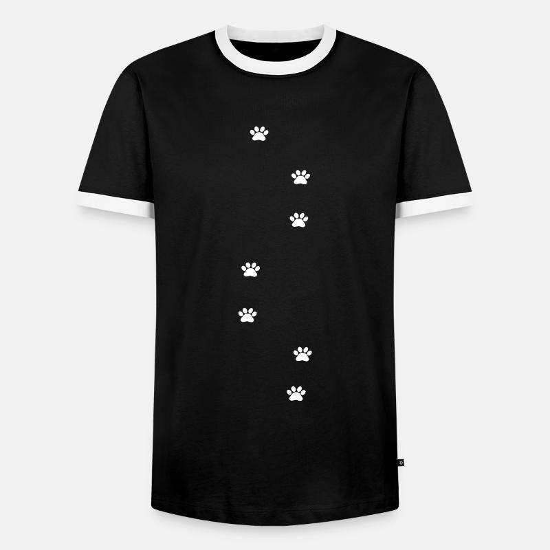 Paws - Men's Ringer Shirt - black/white