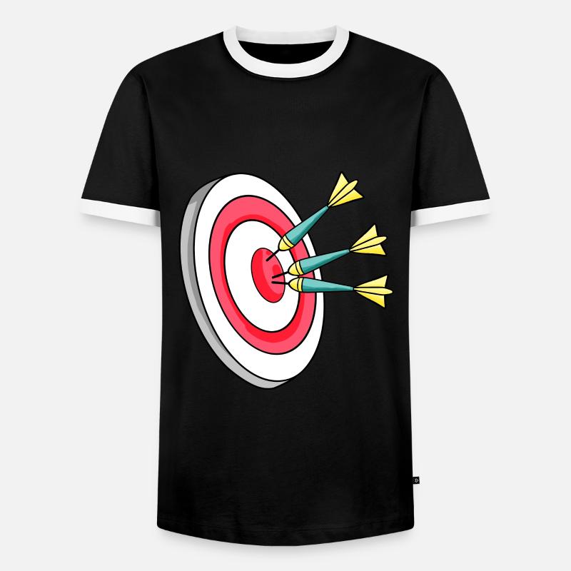 Freccette Dartboard Dart - Maglietta Contrast da uomo - nero/bianco