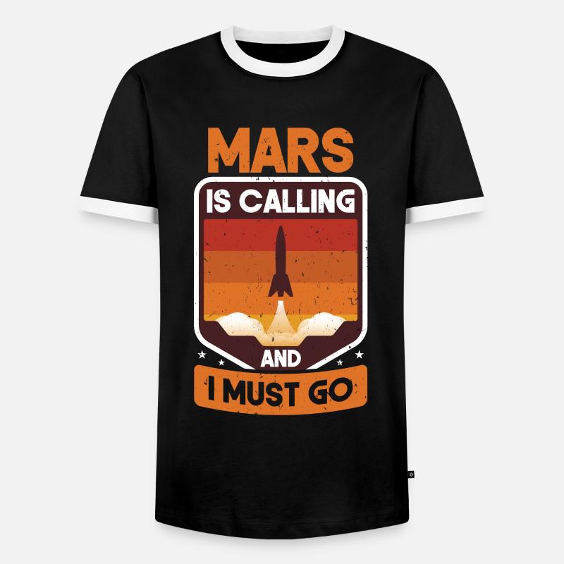 Mars - Männer Kontrast-T-Shirt - Schwarz/Weiß