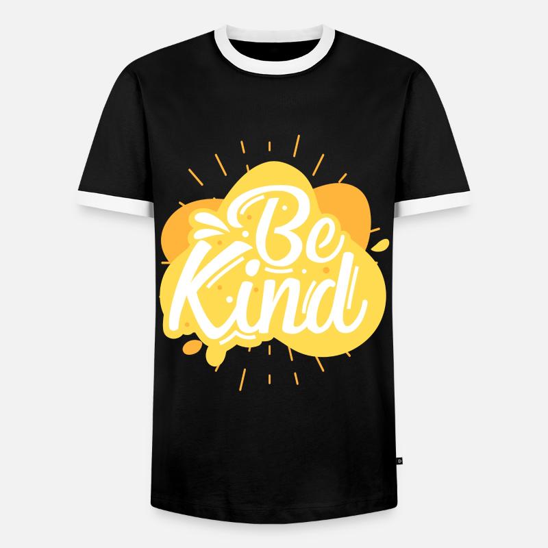 Be nice - Men's Ringer Shirt - black/white
