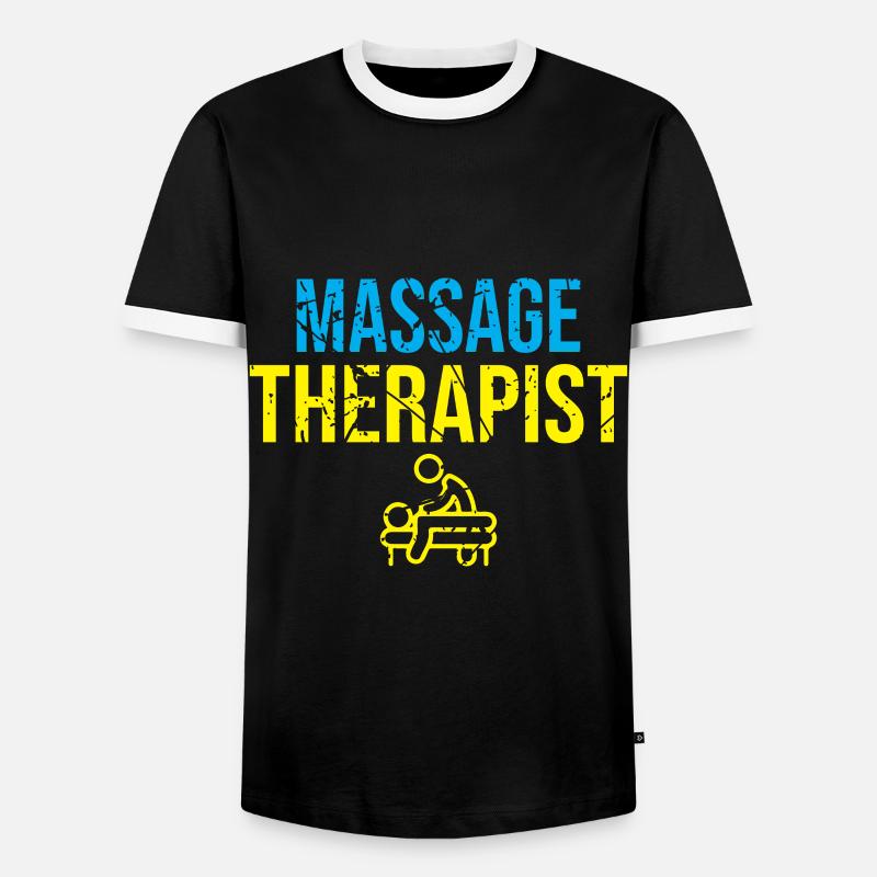 Massagetherapeut - Männer Kontrast-T-Shirt - Schwarz/Weiß