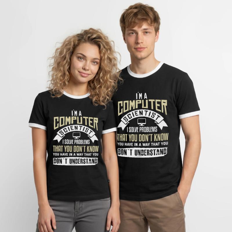 Computer scientist Programmer Computer Computer Men's Ringer Shirt