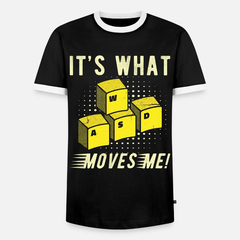 Gamer Geschenk Computer PC Gaming - Männer Kontrast-T-Shirt - Schwarz/Weiß