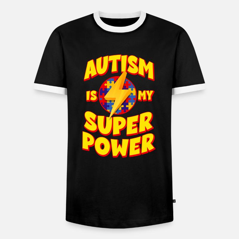 Autismus Bewusstsein - Männer Kontrast-T-Shirt - Schwarz/Weiß