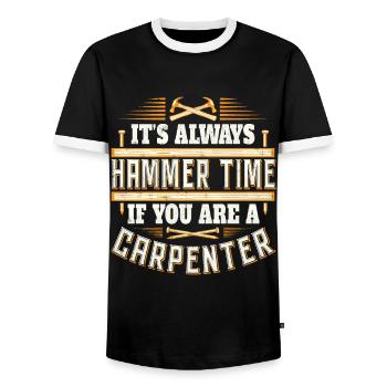 Charpentier - Charpentier - T-shirt contrasté Homme - noir/blanc - Devant - AI Model Female 172 light (172cm) & AI Model Male 178 light (178cm)