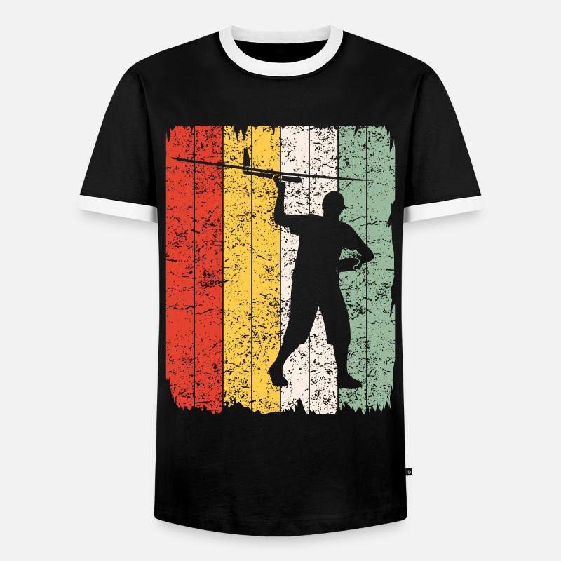 Modellflug Modellbauer Flugzeug Retro Geschenk - Männer Kontrast-T-Shirt - Schwarz/Weiß